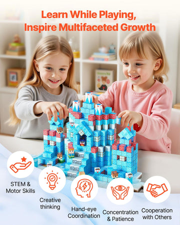 Magnetic Glacier Castle Blocks: 150 Piece Set