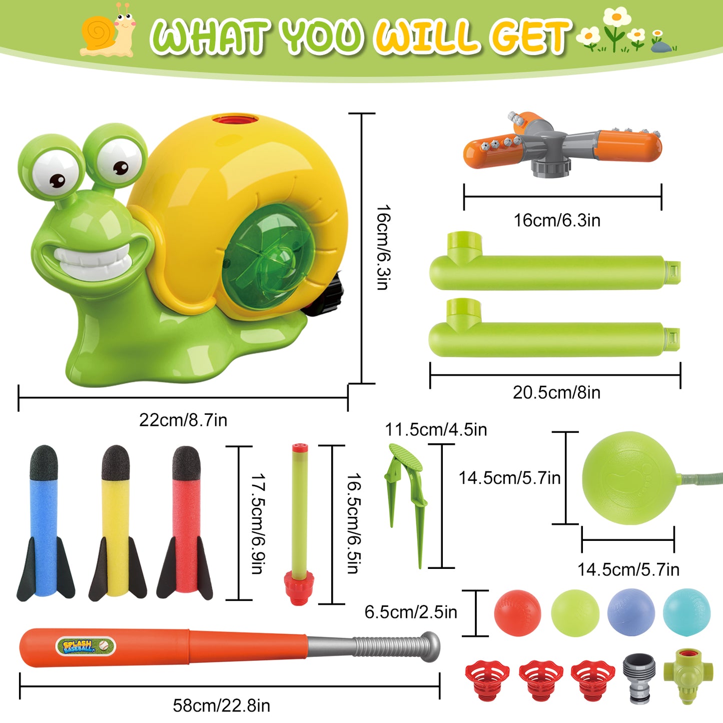 Yellow Water Sprinkler Toy: Outdoor Summer Play