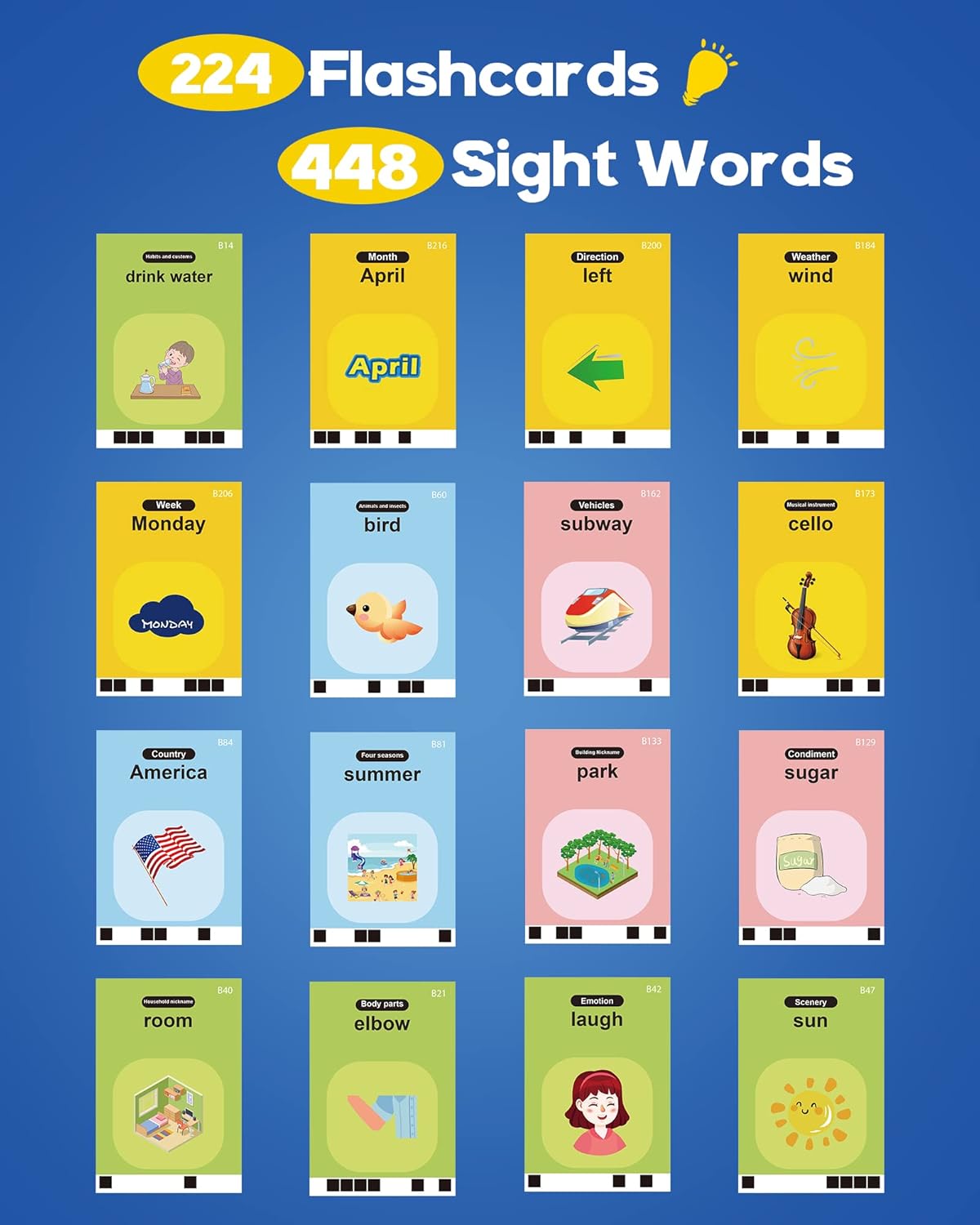 Talking Flash Cards Reader: 448 Sight Words Set