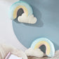 Soft Plush Weather Series Pillow: Cloud, Sun & Rainbow