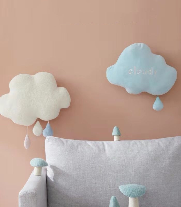 Soft Plush Weather Series Pillow: Cloud, Sun & Rainbow