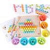 Wooden Bead Sorting Board: Montessori Color Game