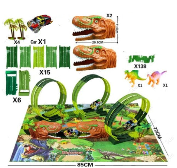 Electric Dinosaur Racing Track: T-Rex Assembly Set