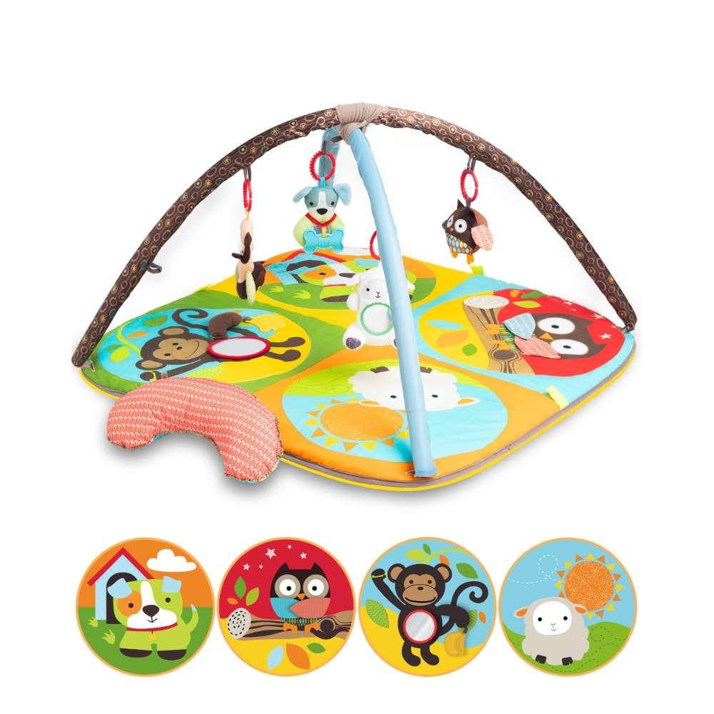 Zoo Theme Baby Play Gym: Sensory Activity Mat
