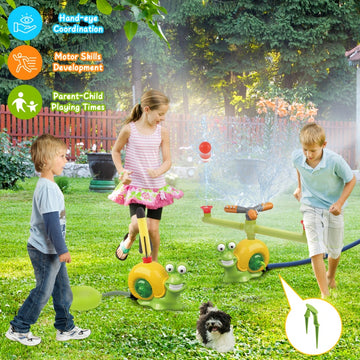 Yellow Water Sprinkler Toy: Outdoor Summer Play