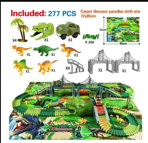 Electric Dinosaur Racing Track: T-Rex Assembly Set