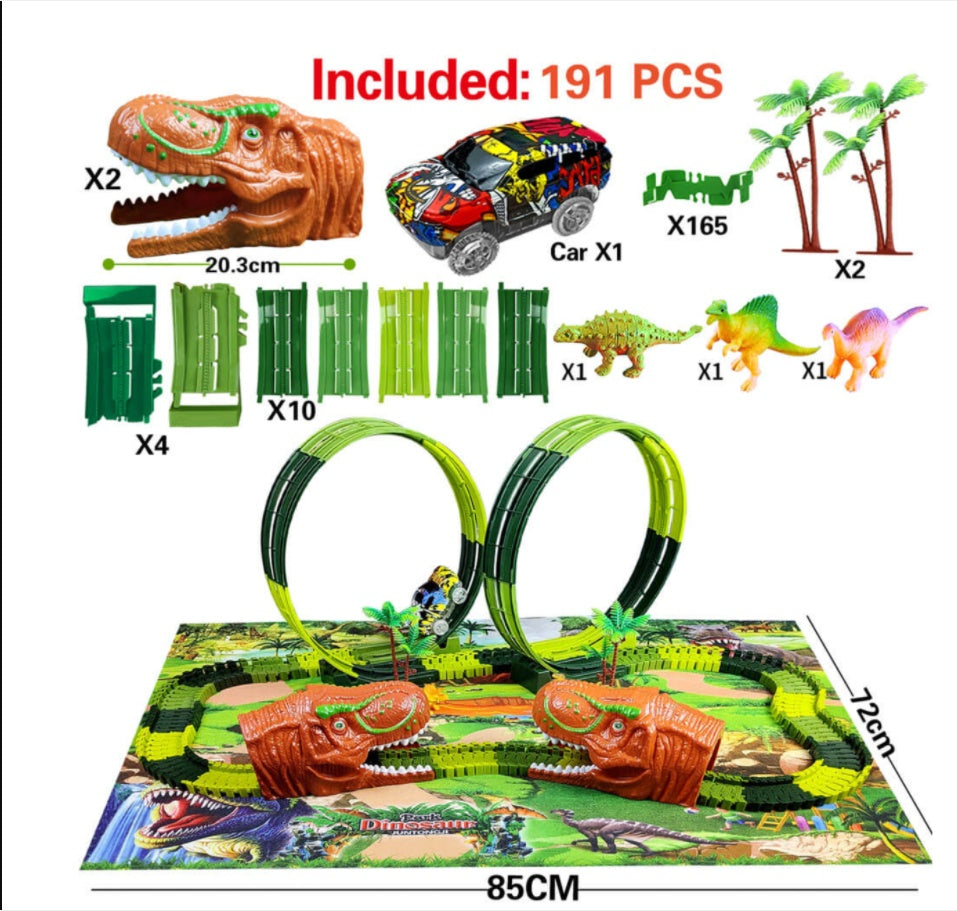 Electric Dinosaur Racing Track: T-Rex Assembly Set