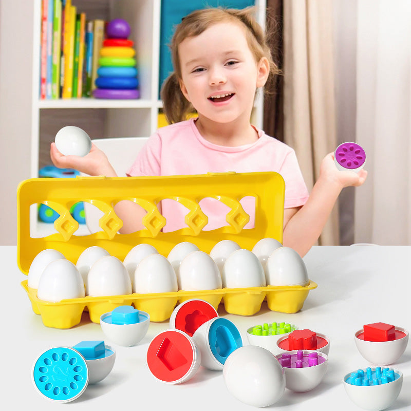 Montessori Smart Eggs Puzzle: Shape Matching Set