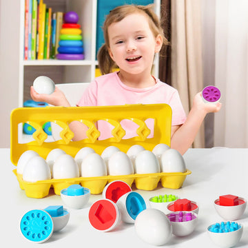 Montessori Smart Eggs Puzzle: Shape Matching Set