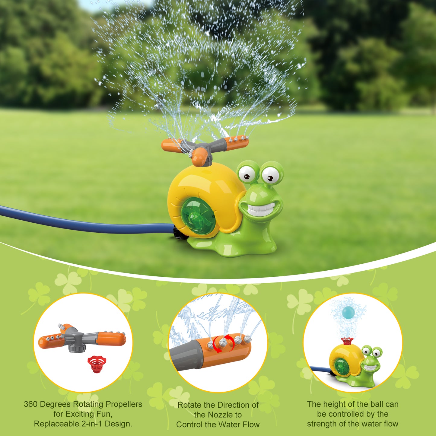 Yellow Water Sprinkler Toy: Outdoor Summer Play