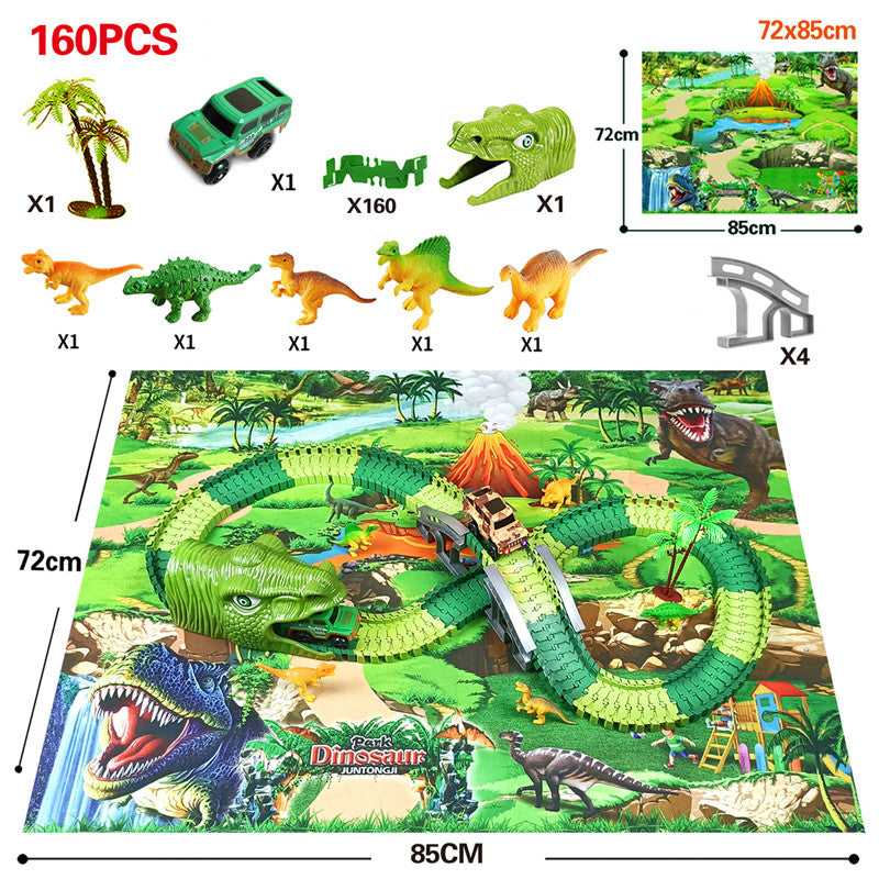 Electric Dinosaur Racing Track: T-Rex Assembly Set