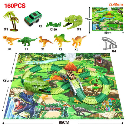 Electric Dinosaur Racing Track: T-Rex Assembly Set
