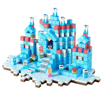 Magnetic Glacier Castle Blocks: 150 Piece Set