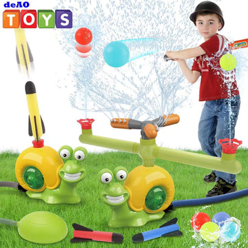 Yellow Water Sprinkler Toy: Outdoor Summer Play
