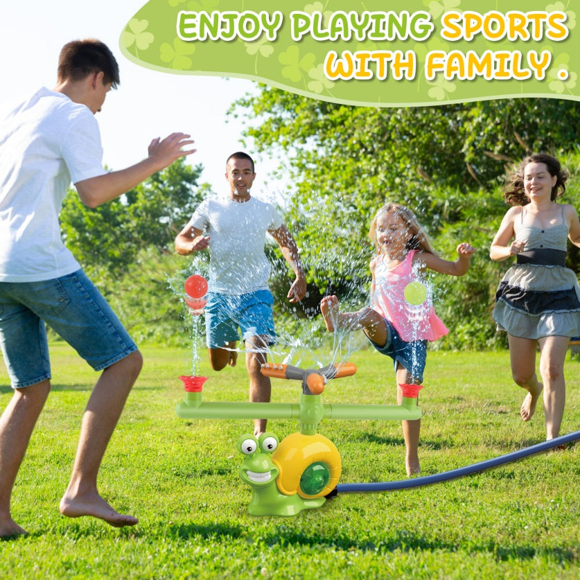 Yellow Water Sprinkler Toy: Outdoor Summer Play