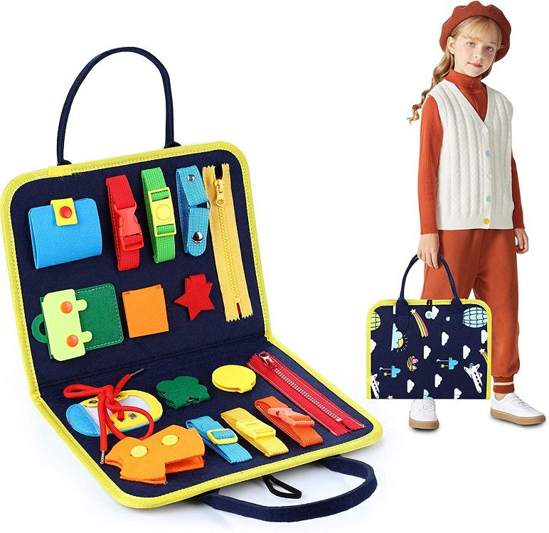 Montessori Felt Busy Board: Sensory Travel Book
