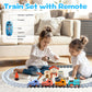 RC Electric Steam Train Set: Light, Sound & Smoke
